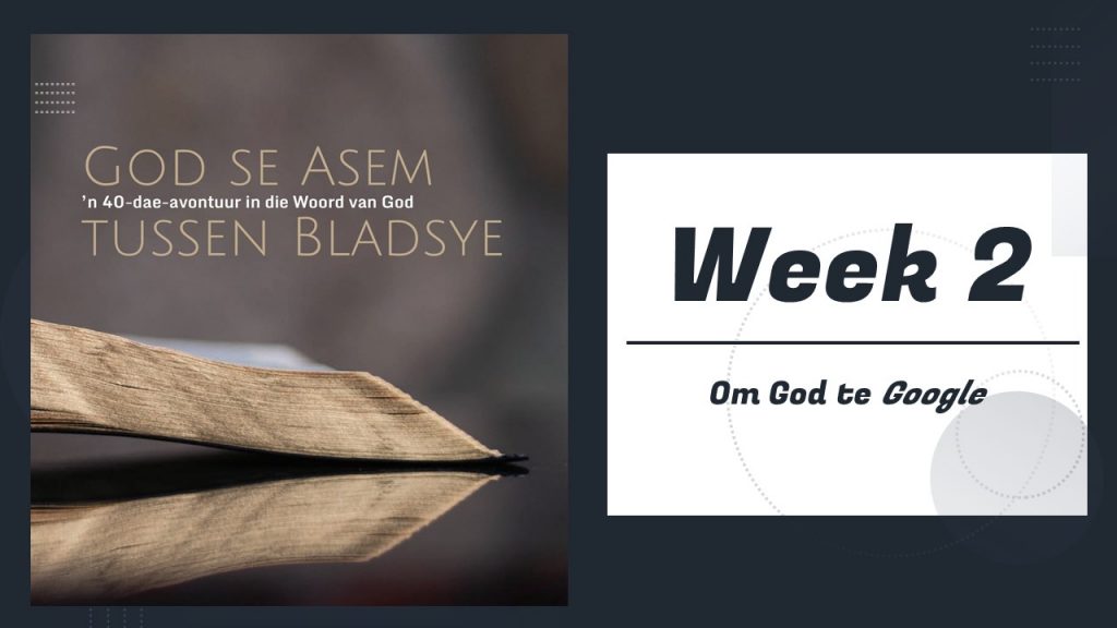 Week 2: Om God te Google