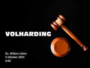 Volharding (Erediens 5 Okt 2025)